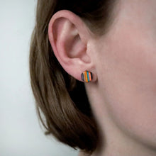 Load image into Gallery viewer, Skateboard Earring Small Stud - Hexagon
