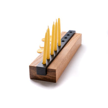 Load image into Gallery viewer, Wood and Steel Menorah
