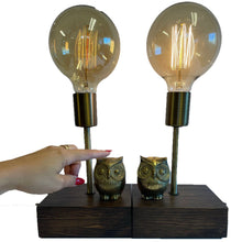 Load image into Gallery viewer, Owl Mirrored Pair (2) Touch Lamps, Tall
