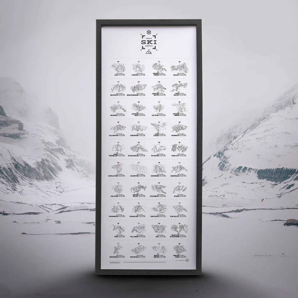 Interactive Colorado Ski Resorts Poster