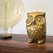 Load image into Gallery viewer, Vintage Brass Owl Touch Lamp
