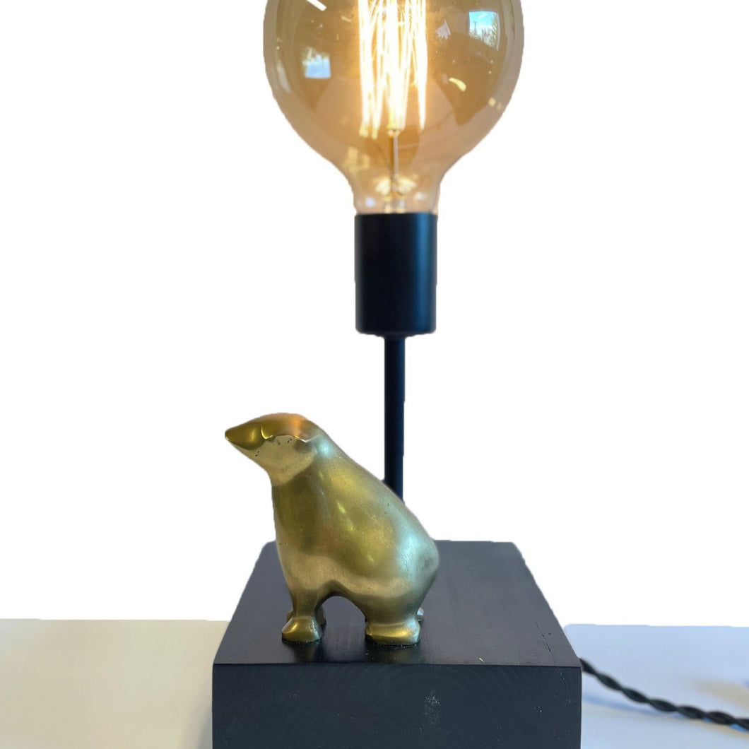 Bear Lamp Touch Lamp- Tall (black base)